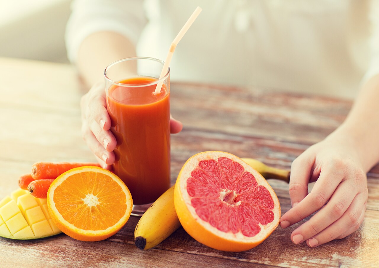 Frutta varia con spremuta